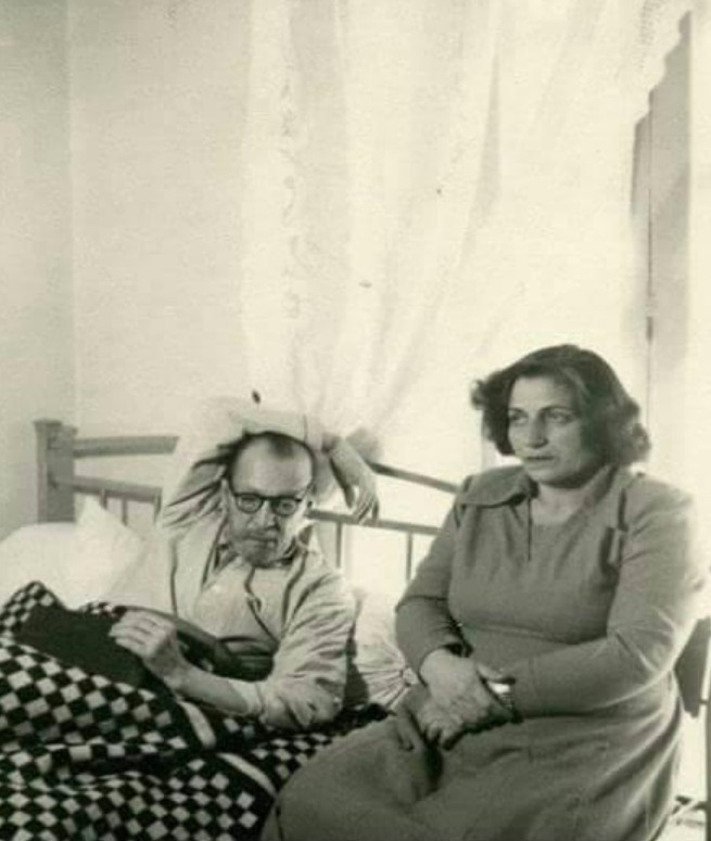 ملک الشعرا بهار در بستر بیماری همراه همسر