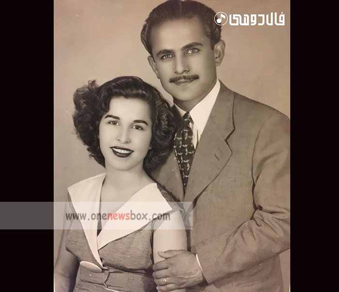  فریدون مشیری و همسرش بانو اقبال اخوان/