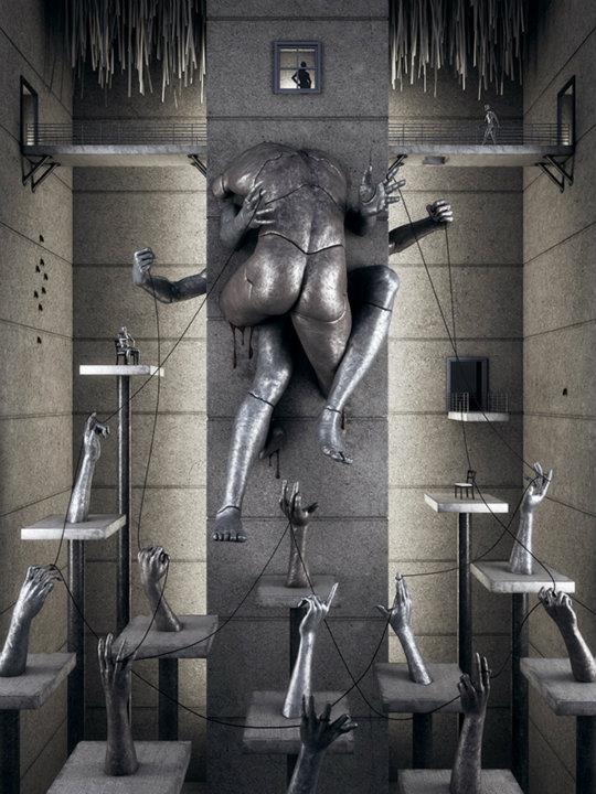 against wall