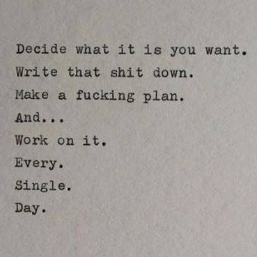 write shit down