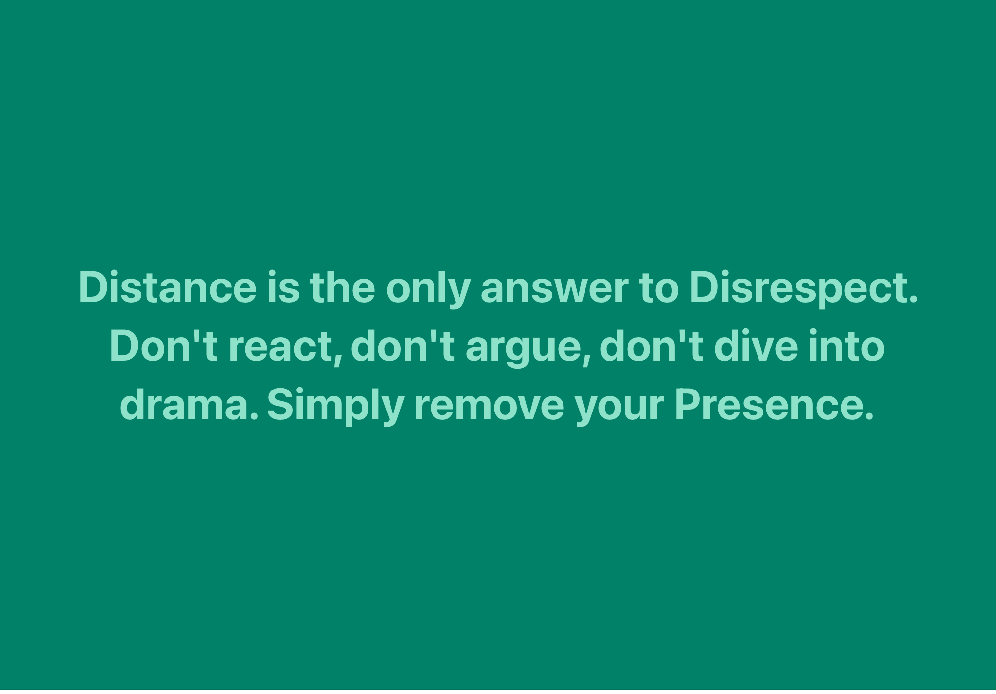 بی احترامی فاصله بگیر